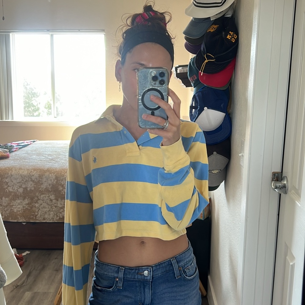 Ralph Lauren Cropped rugby long sleeve